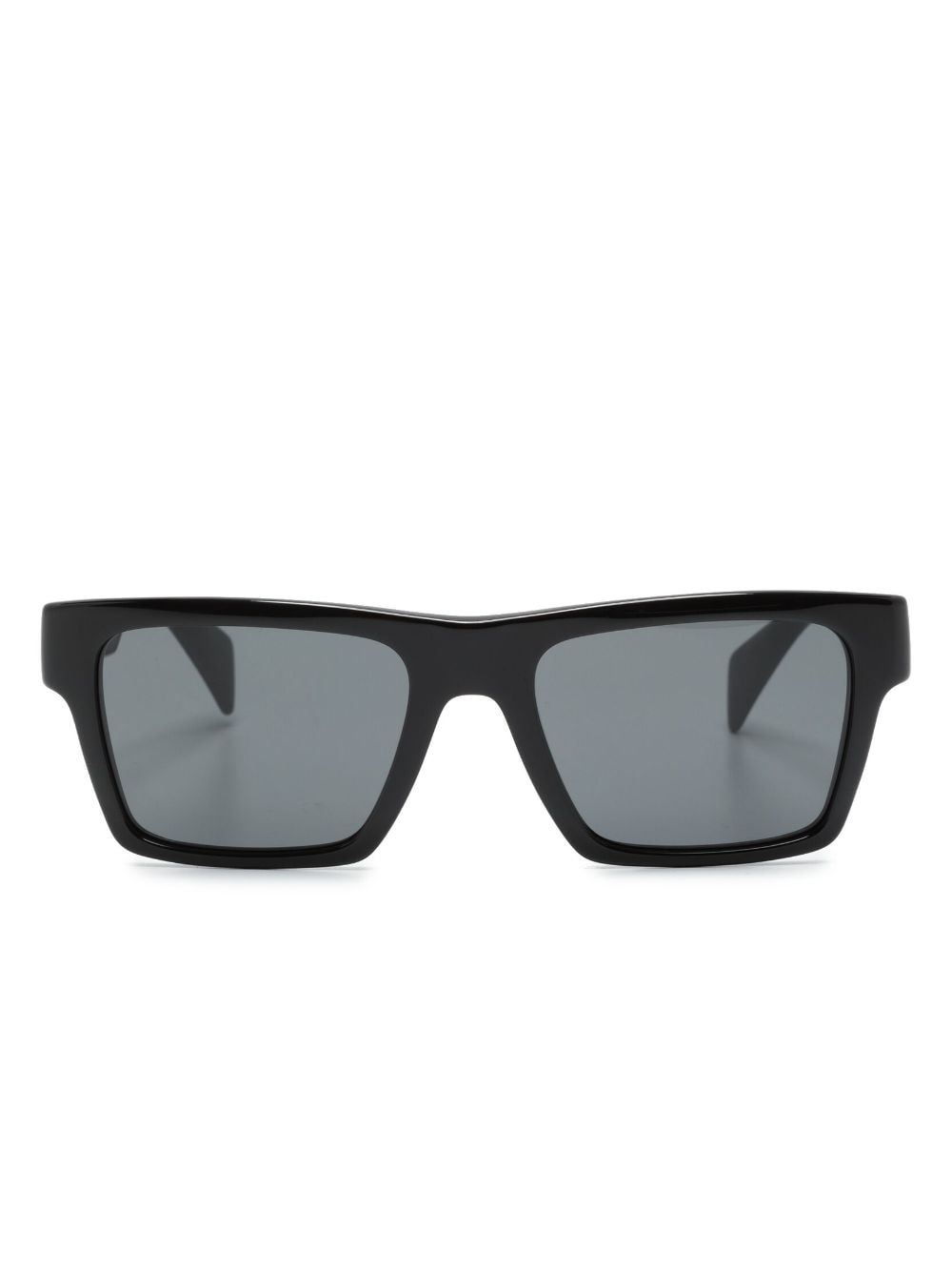Versace Eyewear Eckige Sonnenbrille mit Greca-Detail - Schwarz von Versace Eyewear