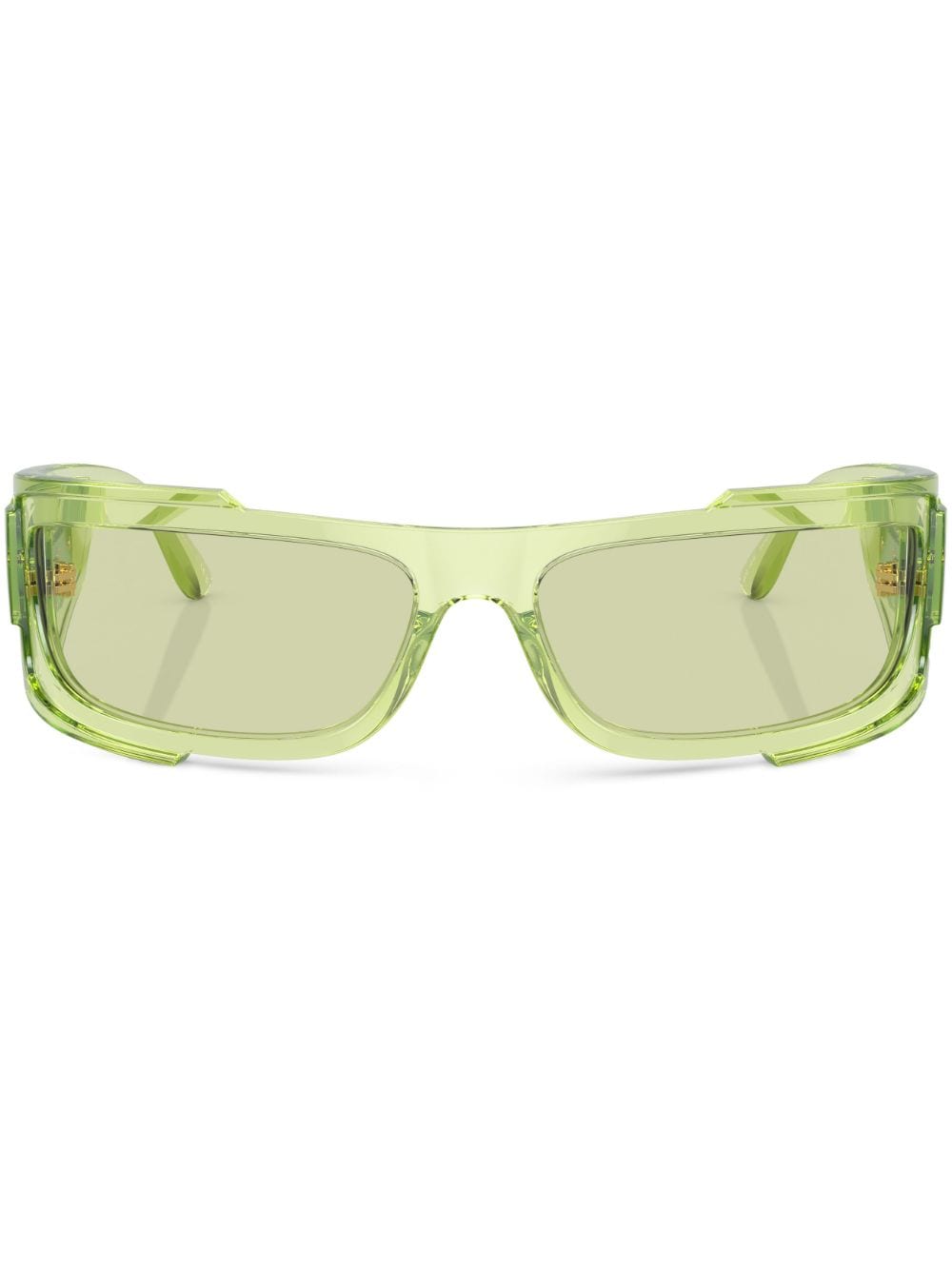Versace Eyewear Eckige Sonnenbrille mit Logo-Schild - Grün von Versace Eyewear