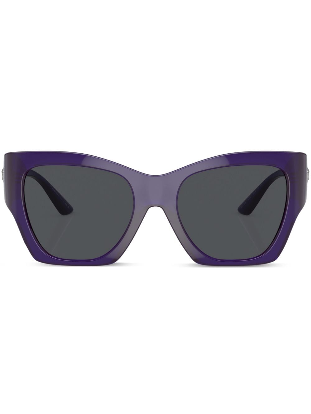 Versace Eyewear Eckige Sonnenbrille mit Logo-Schild - Violett von Versace Eyewear