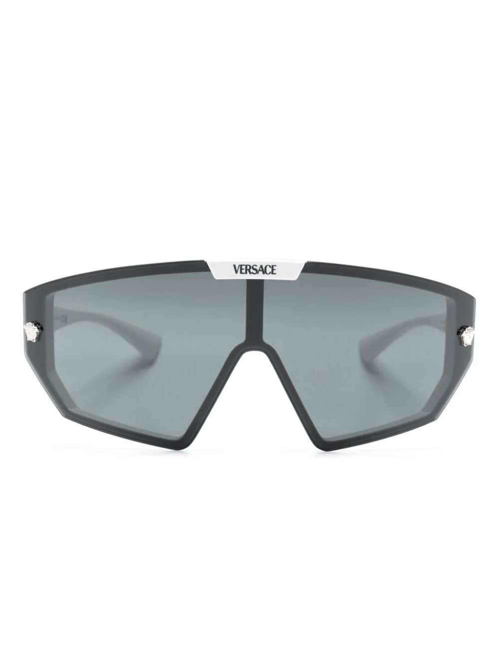 Versace Eyewear Medusa Sonnenbrille mit Shield-Gestell - Weiß von Versace Eyewear