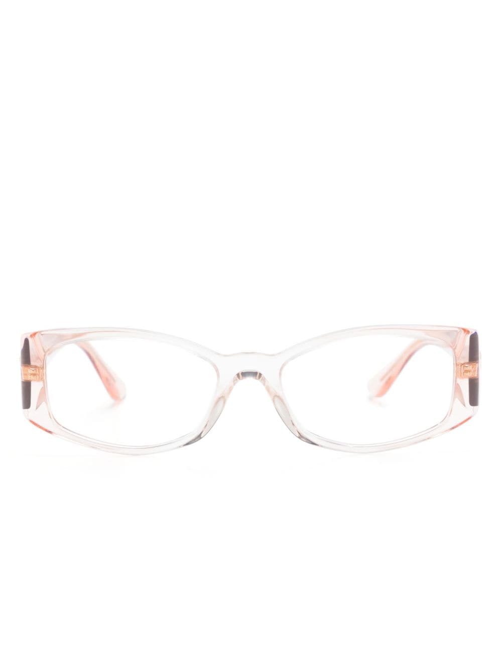 Versace Eyewear Eckige Brille mit Medusa-Motiv - Nude von Versace Eyewear