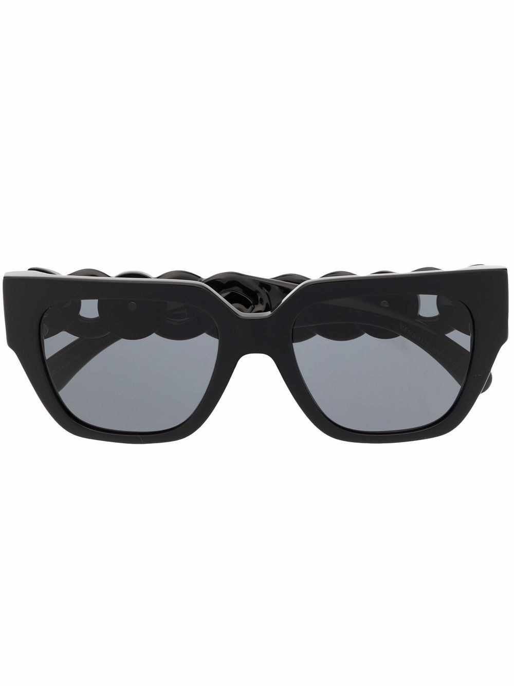 Versace Eyewear Eckige Medusa Sonnenbrille - Schwarz von Versace Eyewear