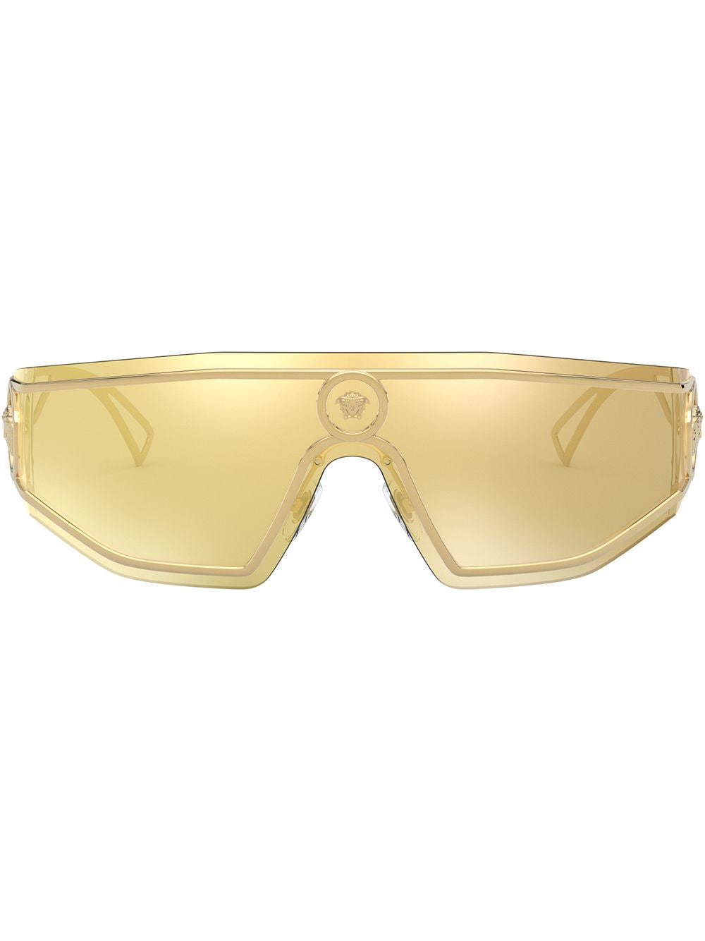 Versace Eyewear V-Powerful Shield-Sonnenbrille - Gold von Versace Eyewear