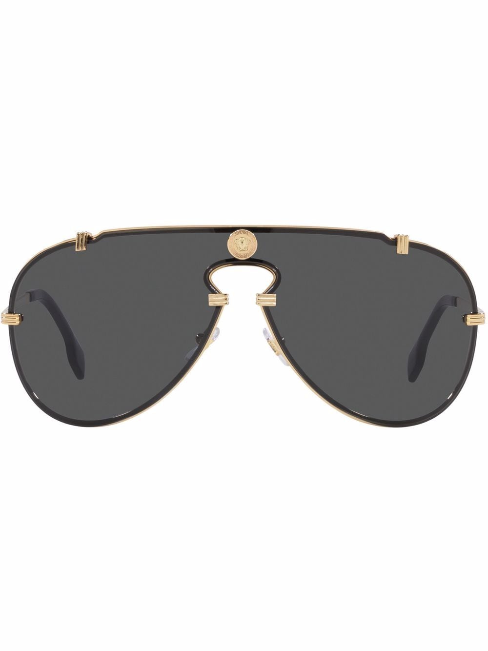 Versace Eyewear Pilotenbrille mit durchgehendem Glas - Gold von Versace Eyewear