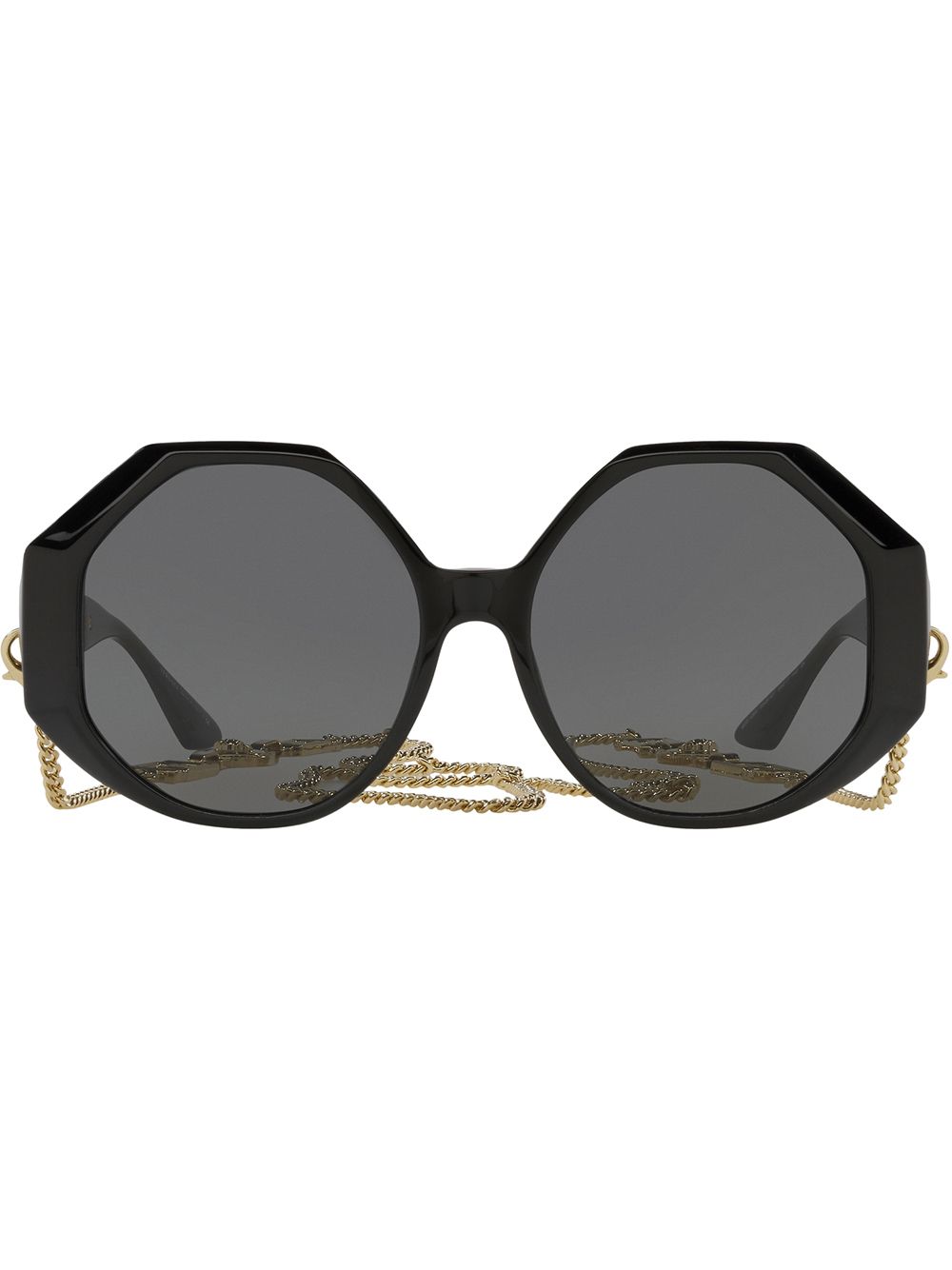 Versace Eyewear Sonnenbrille mit geometrischem Gestell - Schwarz von Versace Eyewear