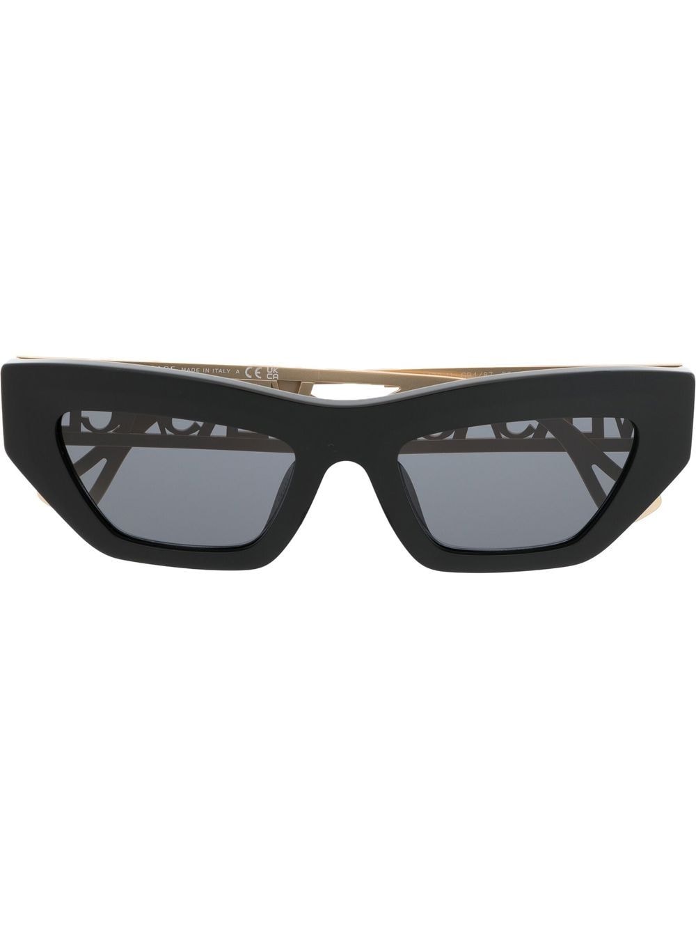 Versace Eyewear Cat-Eye-Sonnenbrille mit Logo - Schwarz von Versace Eyewear