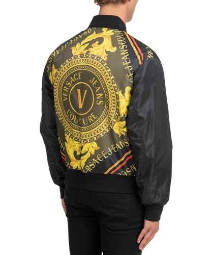 VERSACE JEANS COUTURE herren Bomberjacke black - multicolor 48 EU von VERSACE JEANS COUTURE