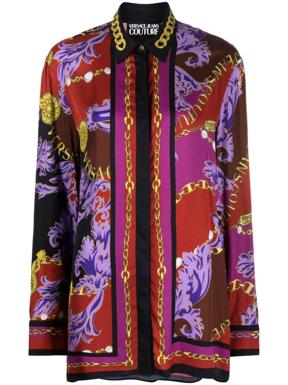 Versace Jeans Couture Hemd mit Barocco-Print - Rosa von Versace Jeans Couture