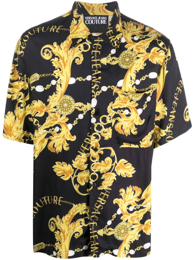 Versace Jeans Couture Hemd mit Barocco-Print - Schwarz von Versace Jeans Couture