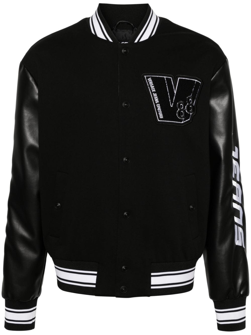 Versace Jeans Couture Bomberjacke mit Logo-Patch - Schwarz von Versace Jeans Couture