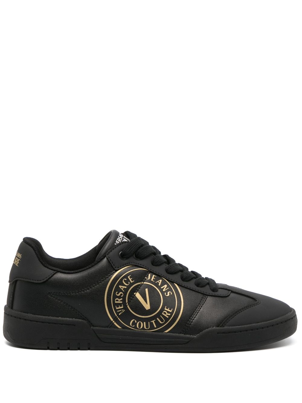 Versace Jeans Couture Brooklyn V-Emblem Sneakers - Schwarz von Versace Jeans Couture