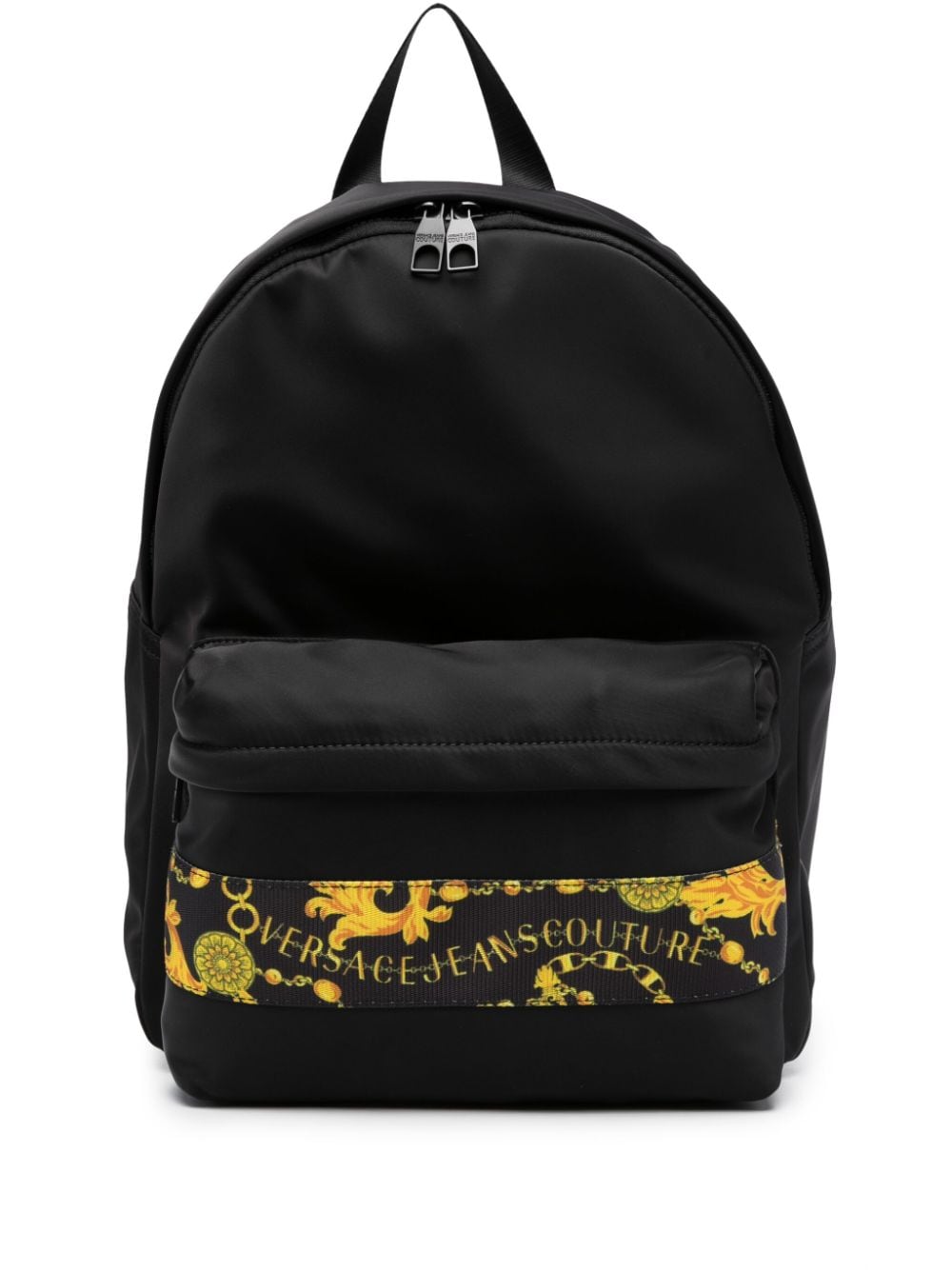 Versace Jeans Couture Rucksack mit Chain Couture-Print - Schwarz von Versace Jeans Couture