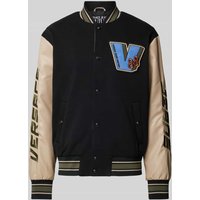 Versace Jeans Couture College-Jacke mit Label-Badge in Black, Größe 48 von Versace Jeans Couture