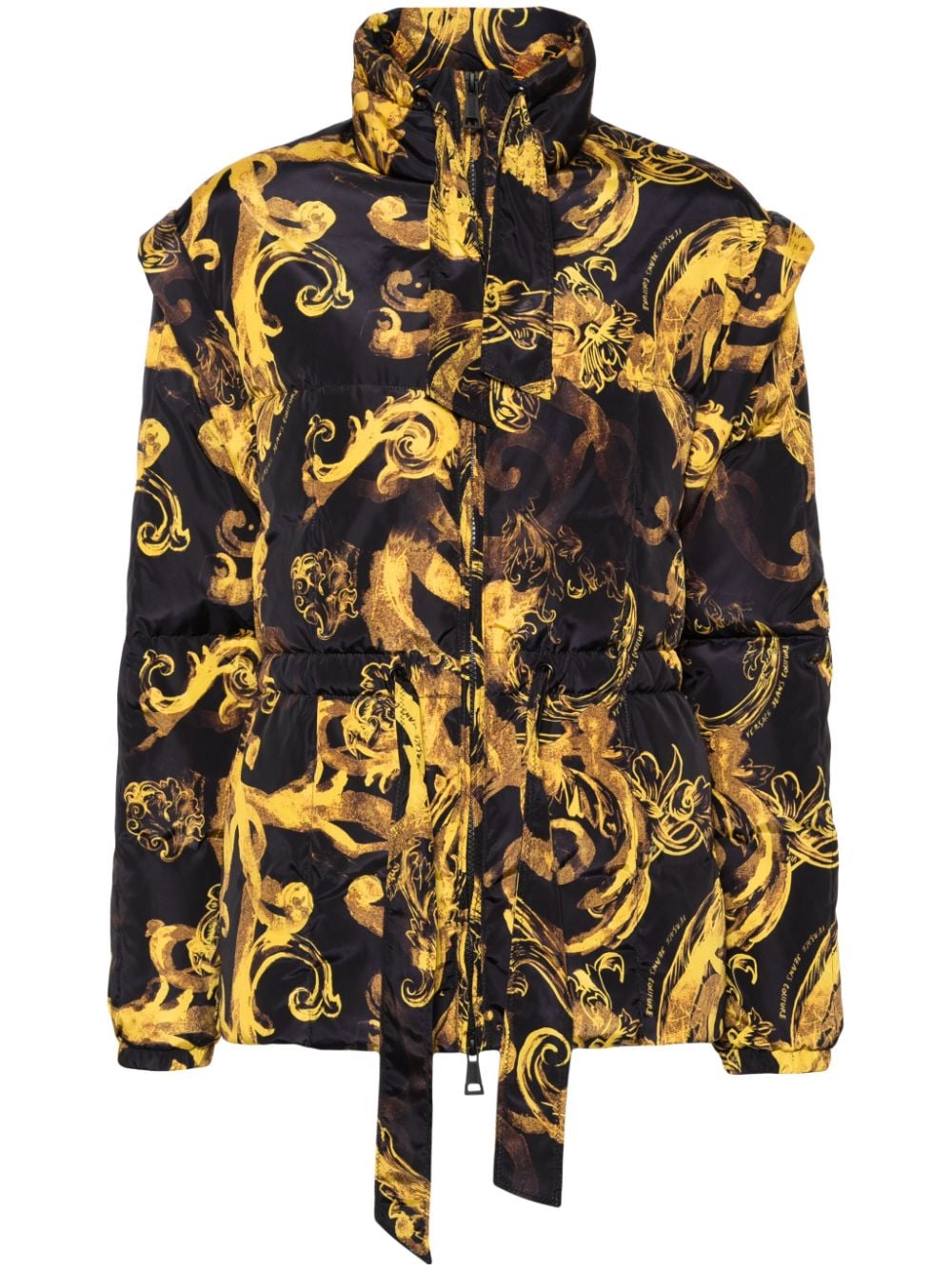 Versace Jeans Couture Daunenjacke mit Barocco-Print - Schwarz von Versace Jeans Couture