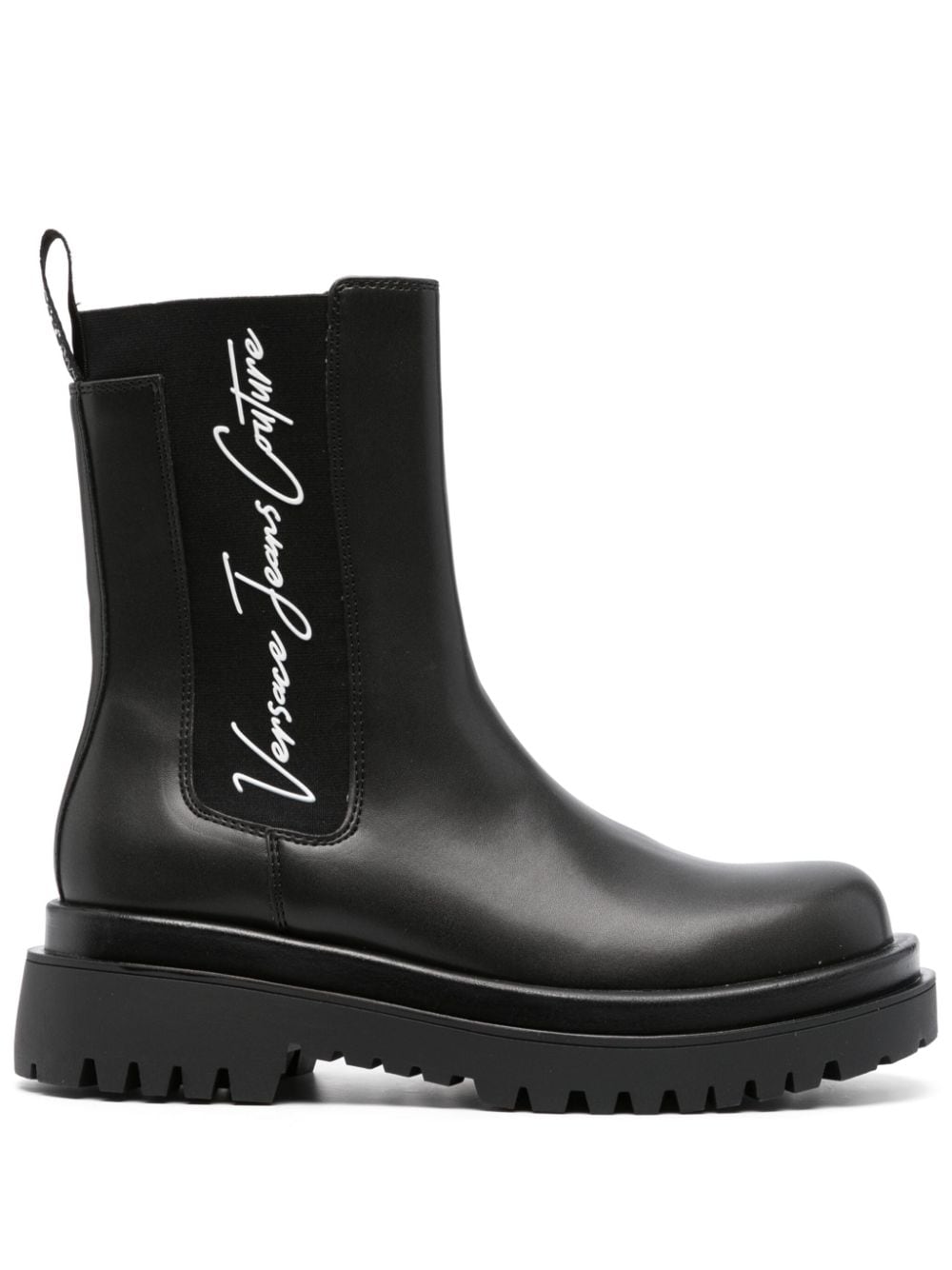 Versace Jeans Couture Stiefel mit Logo-Print - Schwarz von Versace Jeans Couture