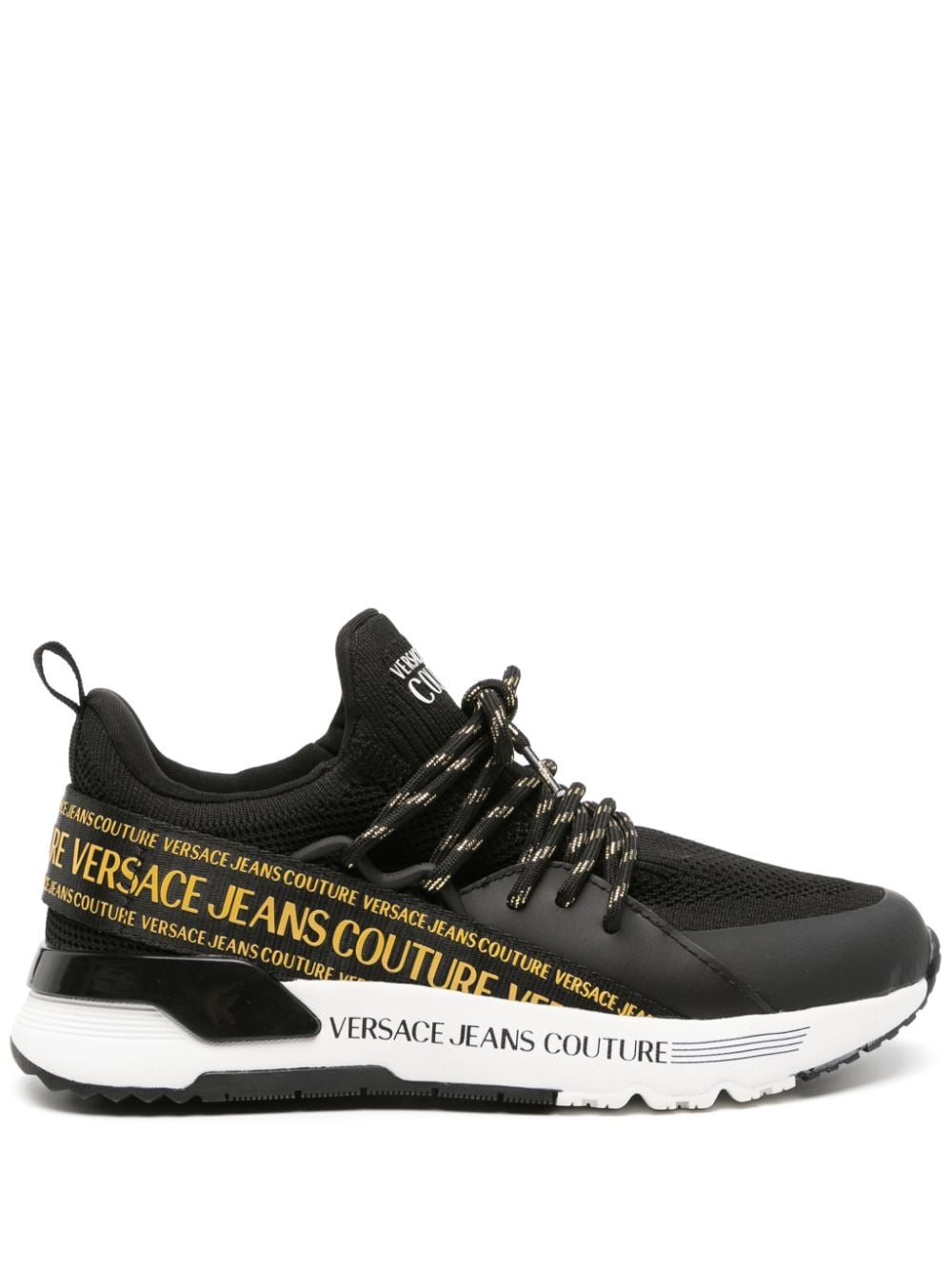 Versace Jeans Couture Dynamic Sneakers mit Logo-Riemen - Schwarz von Versace Jeans Couture