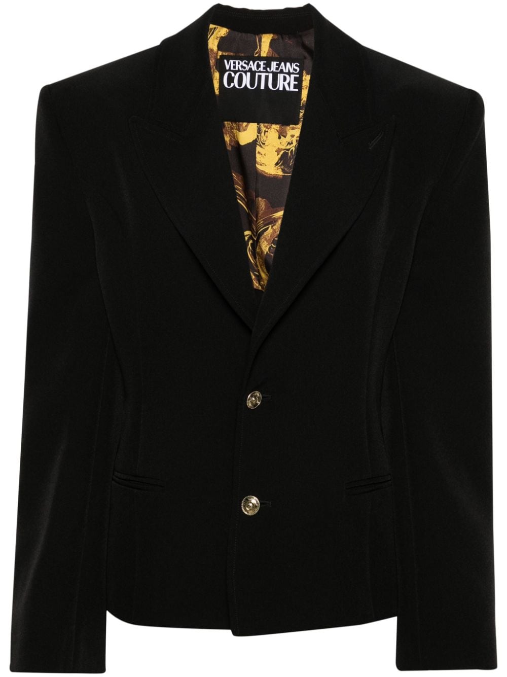 Versace Jeans Couture Einreihiger Blazer mit Schnürung - Schwarz von Versace Jeans Couture