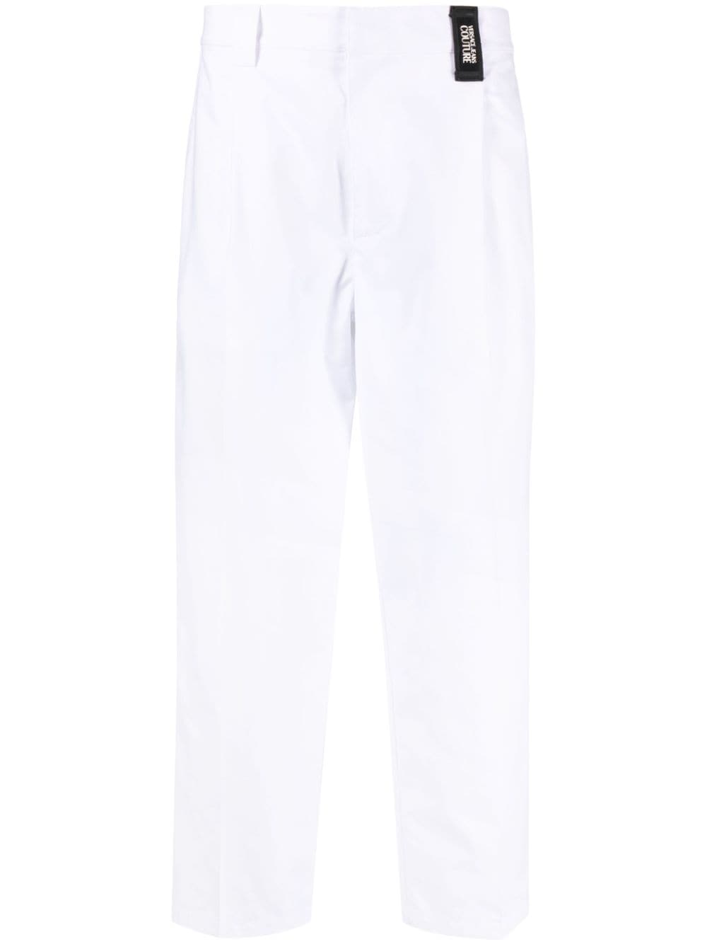 Versace Jeans Couture Halbhohe Straight-Leg-Hose - Weiß von Versace Jeans Couture