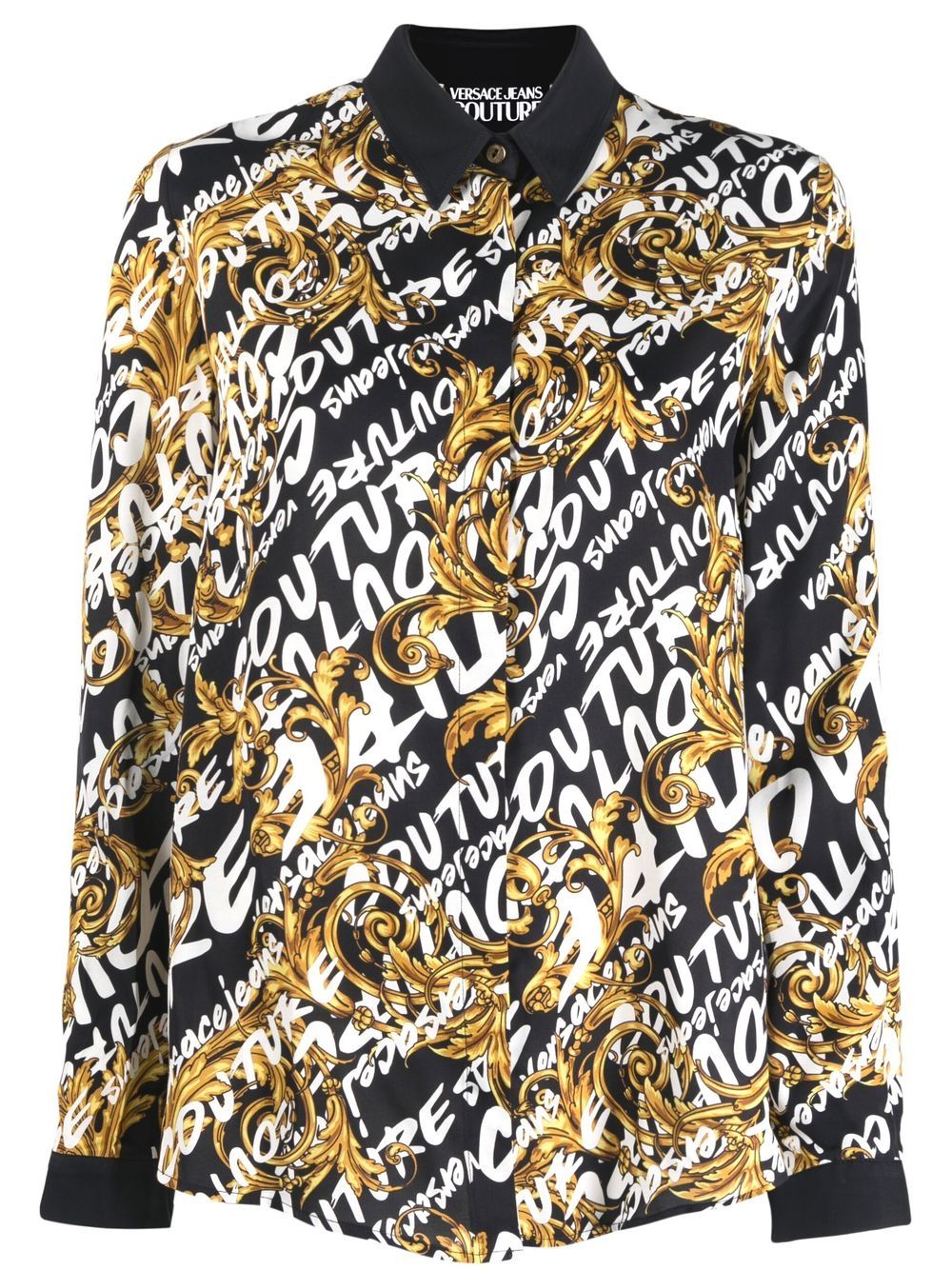 Versace Jeans Couture Hemd mit Barock-Print - Schwarz von Versace Jeans Couture