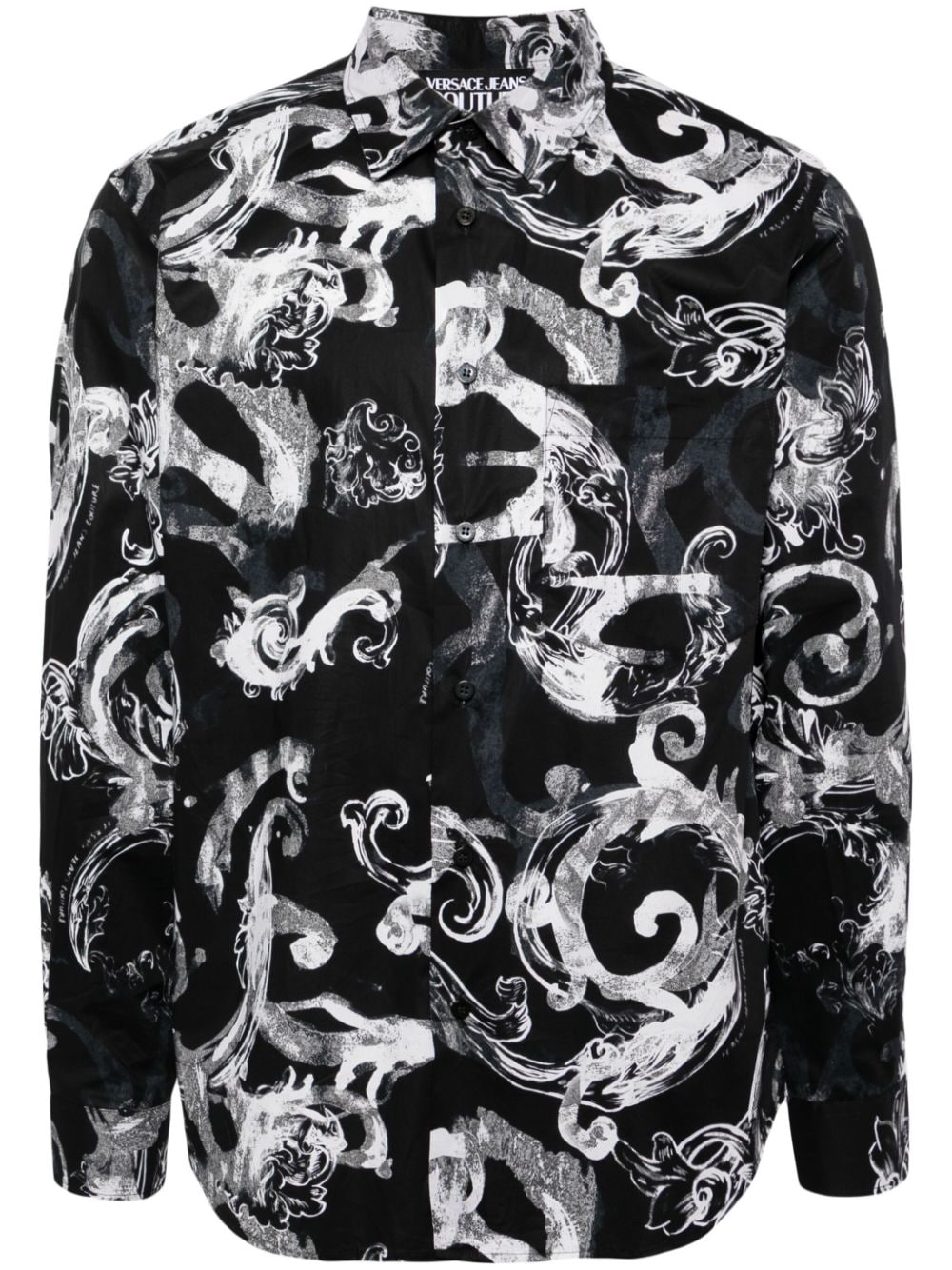 Versace Jeans Couture Hemd mit Barock-Print - Schwarz von Versace Jeans Couture