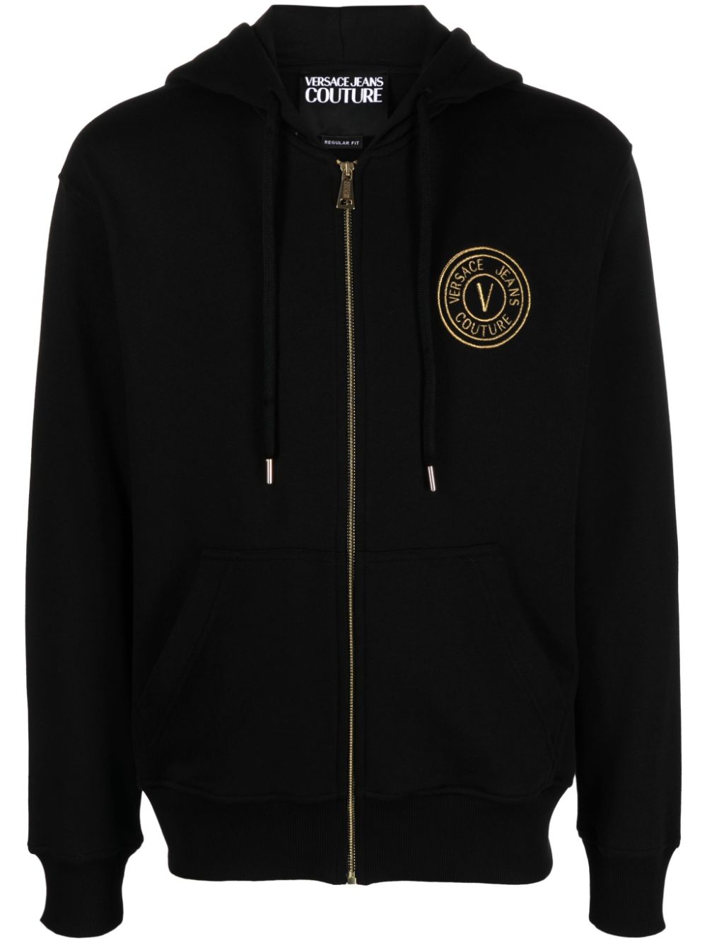 Versace Jeans Couture Hoodie mit Logo-Stickerei - Schwarz von Versace Jeans Couture