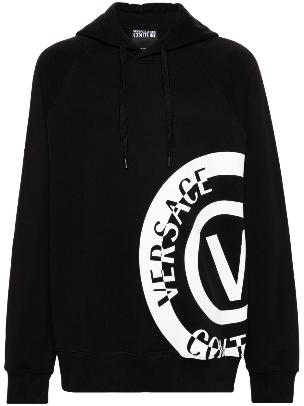 Versace Jeans Couture Hoodie mit Logo-Stickerei - Schwarz von Versace Jeans Couture