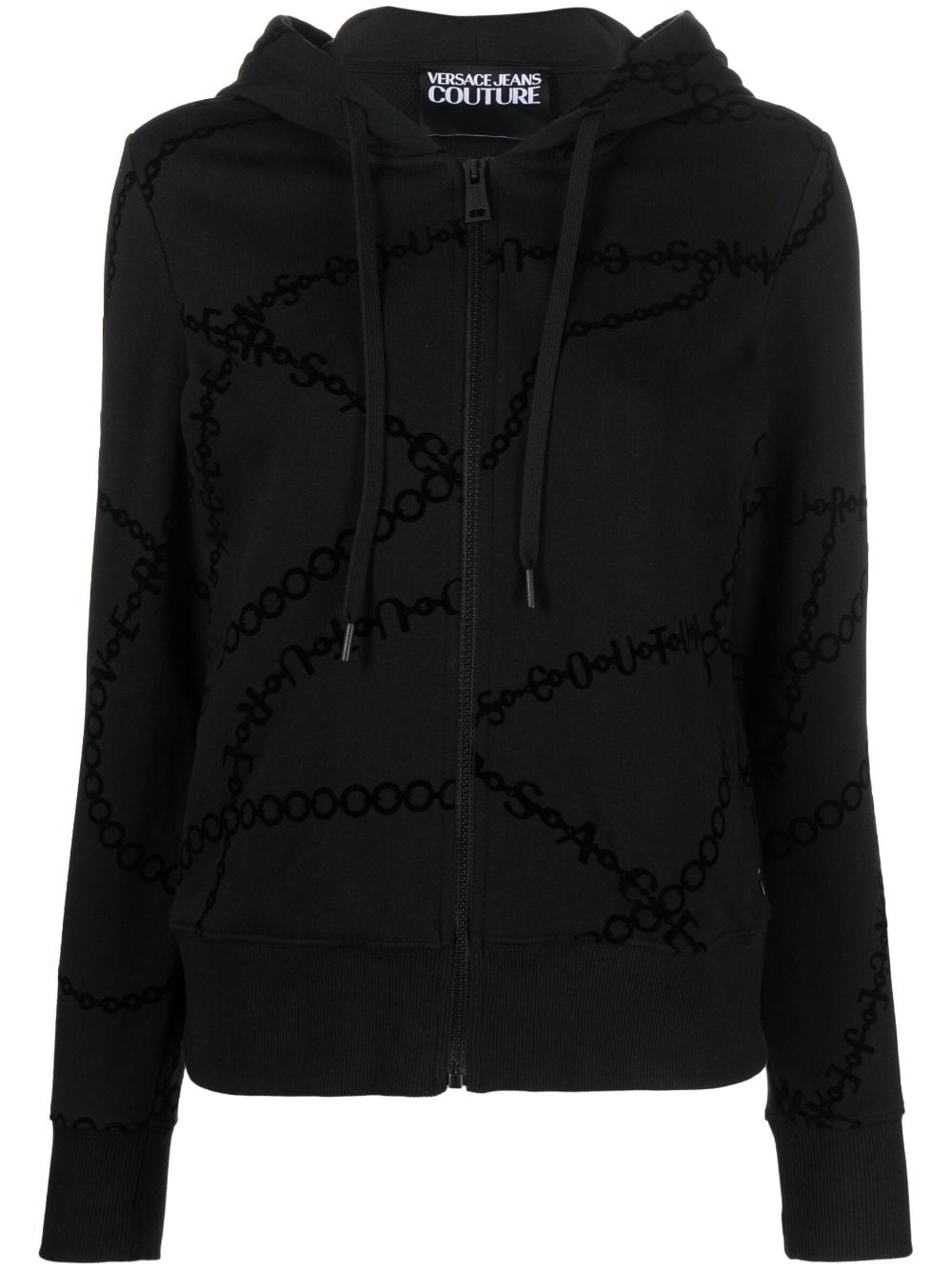 Versace Jeans Couture Hoodie mit grafischem Print - Schwarz von Versace Jeans Couture