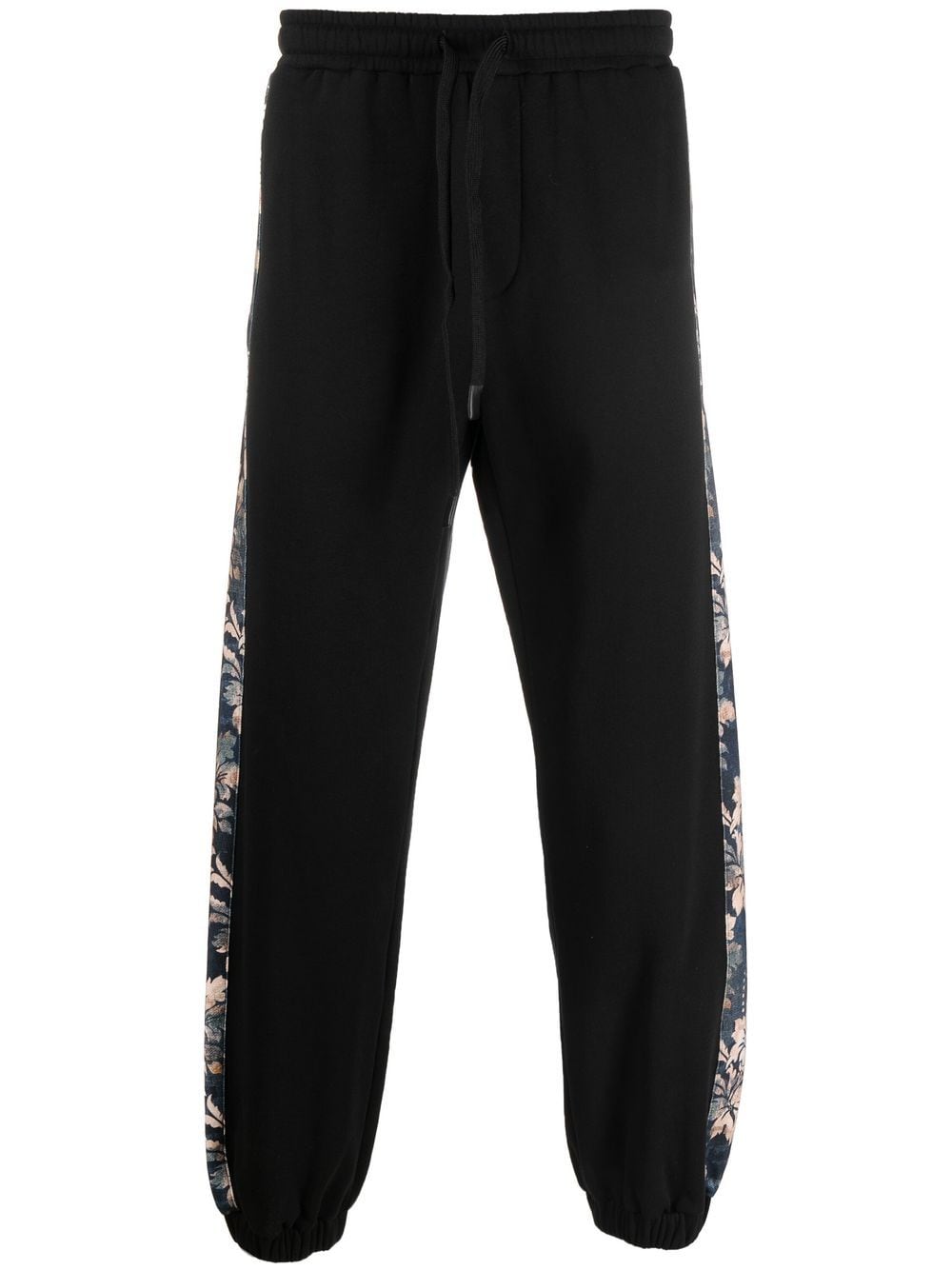 Versace Jeans Couture Jogginghose mit Blumenstreifen - Schwarz von Versace Jeans Couture