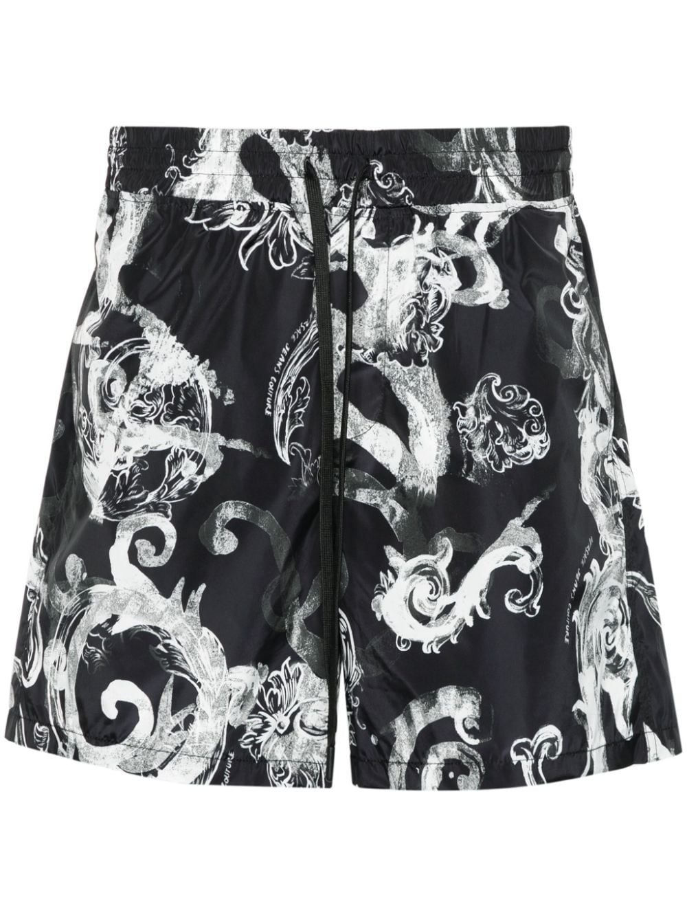 Versace Jeans Couture Joggingshorts mit Watercolour Couture-Print - Schwarz von Versace Jeans Couture