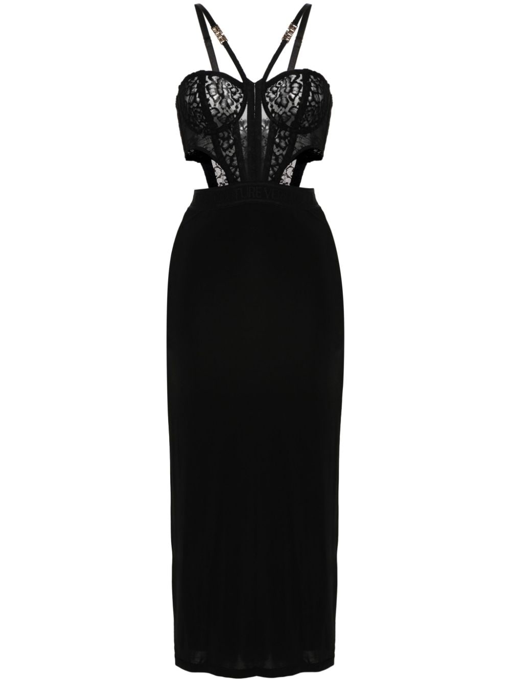 Versace Jeans Couture Kleid mit Einsätzen - Schwarz von Versace Jeans Couture