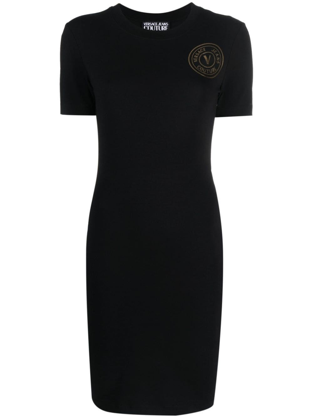 Versace Jeans Couture Kleid mit Logo-Print - Schwarz von Versace Jeans Couture