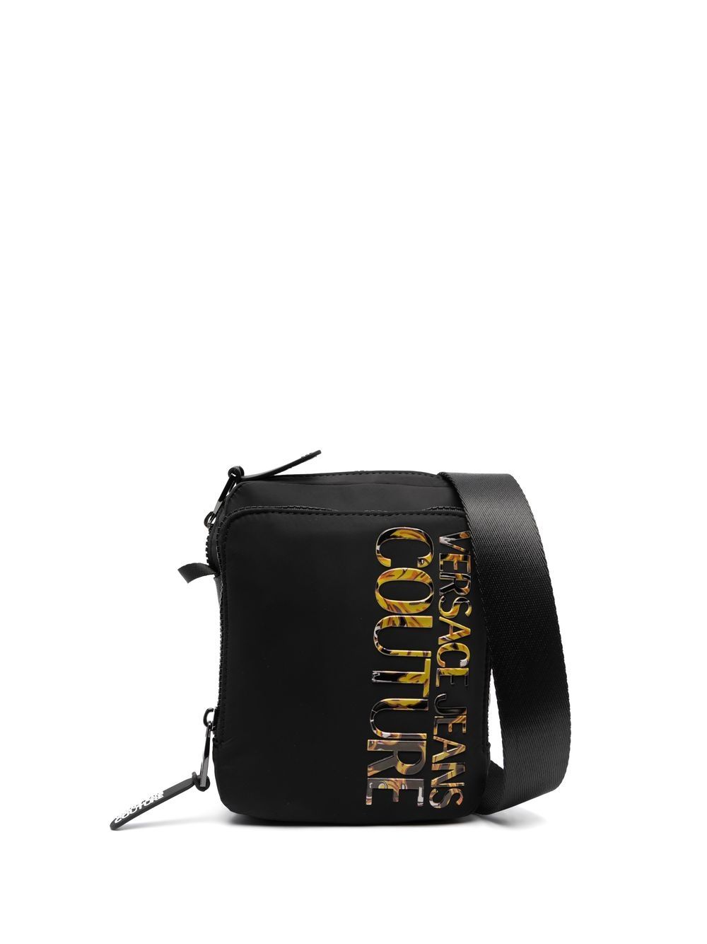 Versace Jeans Couture Kuriertasche mit Logo-Applikation - Schwarz von Versace Jeans Couture