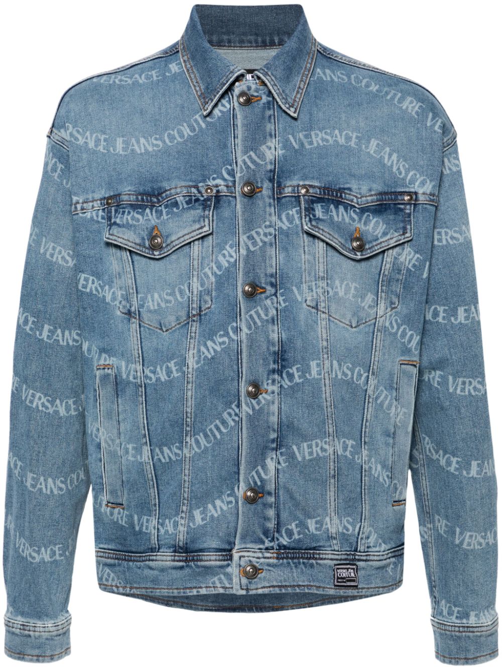 Versace Jeans Couture Logowave Jeansjacke - Blau von Versace Jeans Couture