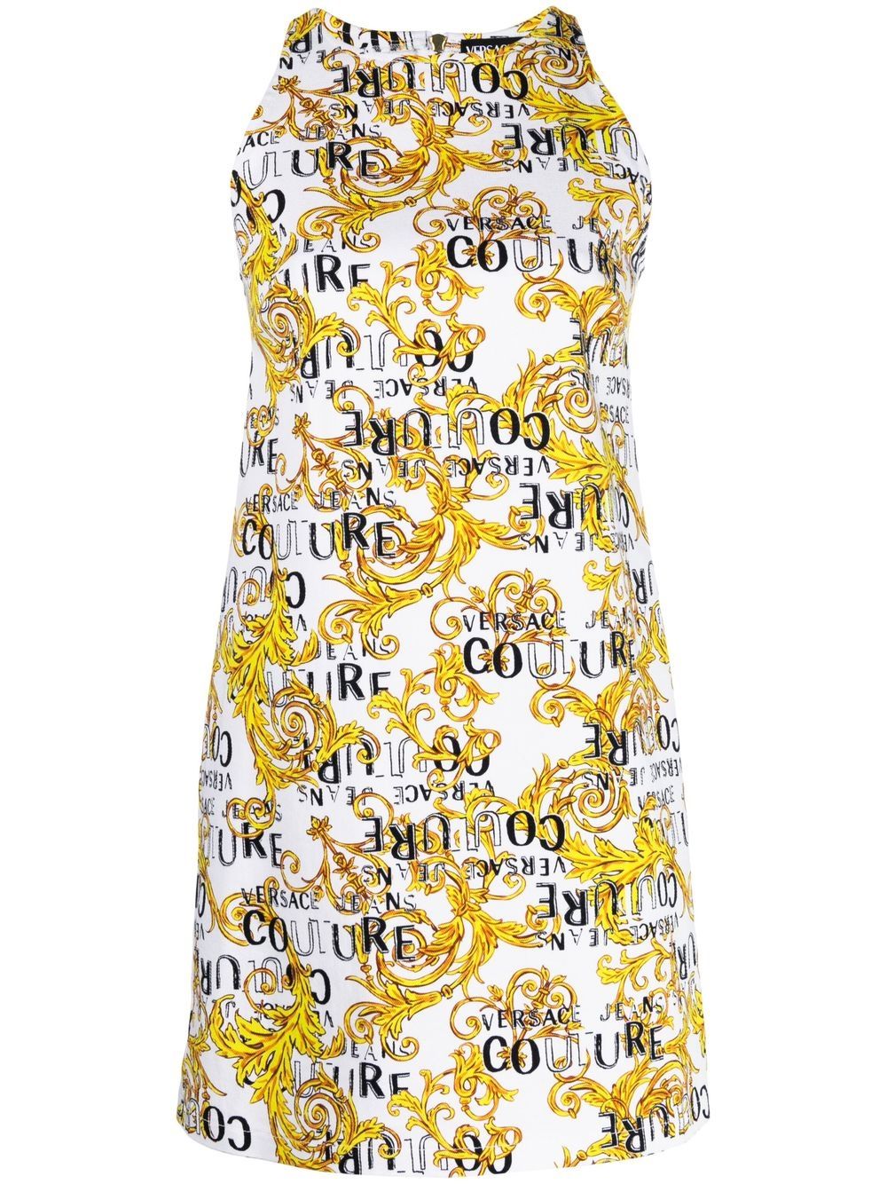 Versace Jeans Couture Minikleid mit Couture-Print - Weiß von Versace Jeans Couture