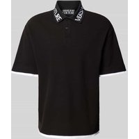 Versace Jeans Couture Poloshirt mit Label-Print in Black, Größe L von Versace Jeans Couture