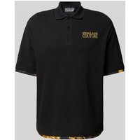 Versace Jeans Couture Poloshirt mit Label-Print in Black, Größe XXL von Versace Jeans Couture
