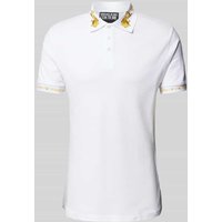 Versace Jeans Couture Poloshirt mit Label-Print in Weiss, Größe L von Versace Jeans Couture