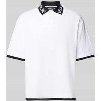 Versace Jeans Couture Poloshirt mit Label-Print in Weiss, Größe XL von Versace Jeans Couture