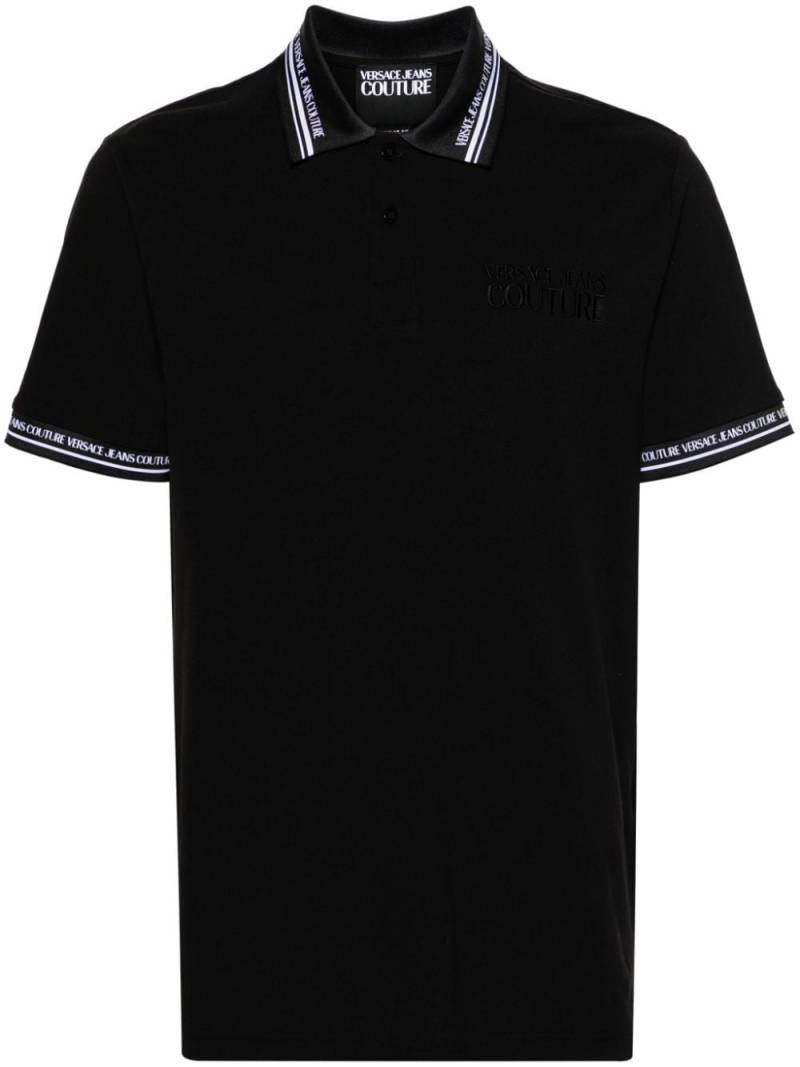 Versace Jeans Couture Poloshirt mit Logo-Print - Schwarz von Versace Jeans Couture