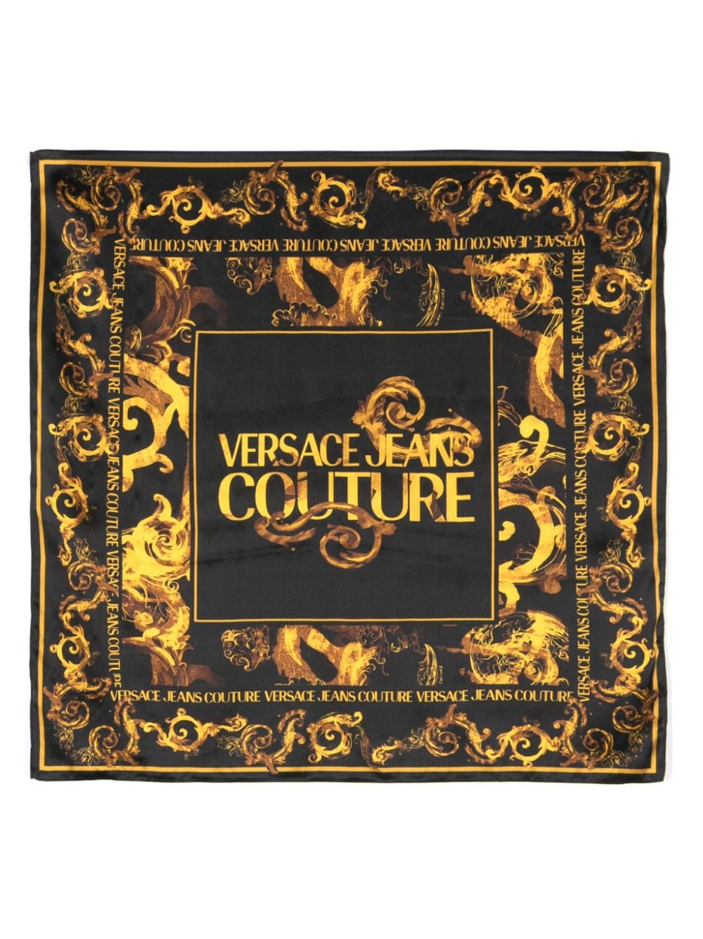 Versace Jeans Couture Schal mit Barocco-Print - Schwarz von Versace Jeans Couture