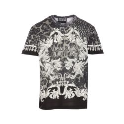 Versace Jeans Couture Schwarzes Baumwoll-t-shirt Für Herren von Versace Jeans Couture