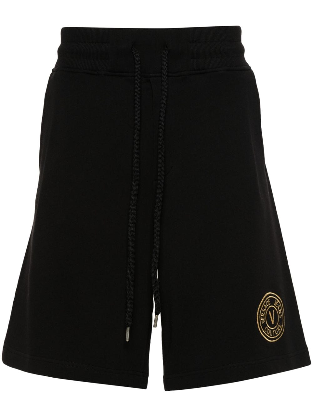 Versace Jeans Couture Shorts mit Logo-Stickerei - Schwarz von Versace Jeans Couture