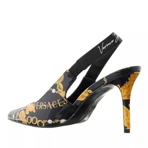 Versace Jeans Couture Sling Back Heel 85MM Scarlett 75VA3S52ZS366, Schwarz , 39 EU von VERSACE JEANS COUTURE