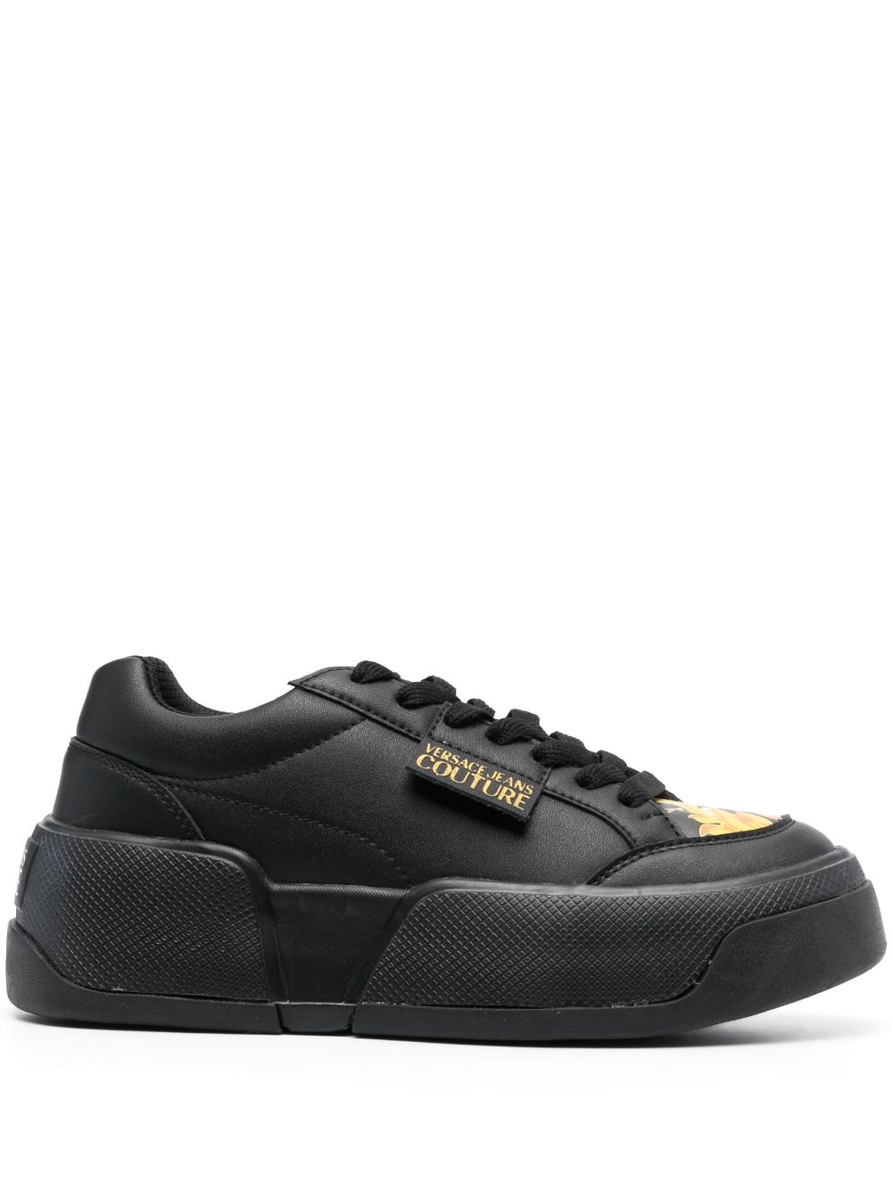 Versace Jeans Couture Sneakers mit Logo-Patch - Schwarz von Versace Jeans Couture