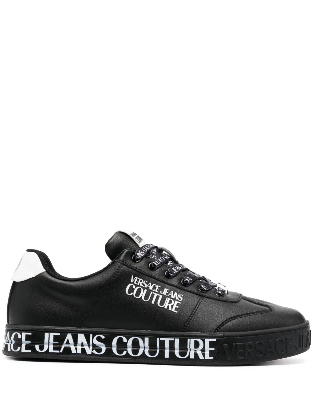 Versace Jeans Couture Sneakers mit Logo-Print - Schwarz von Versace Jeans Couture