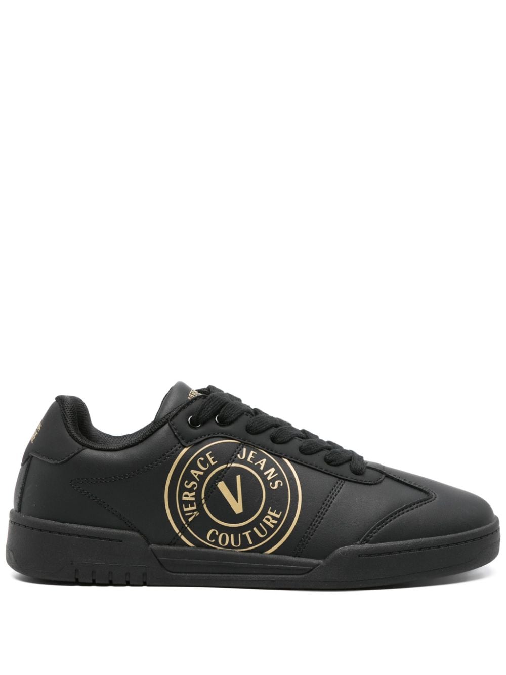 Versace Jeans Couture Sneakers mit Logo-Print - Schwarz von Versace Jeans Couture