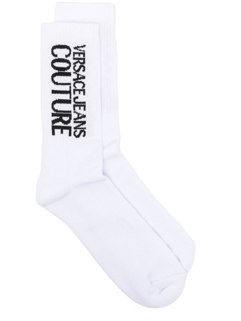 Versace Jeans Couture Socken mit Intarsien-Logo - Weiß von Versace Jeans Couture