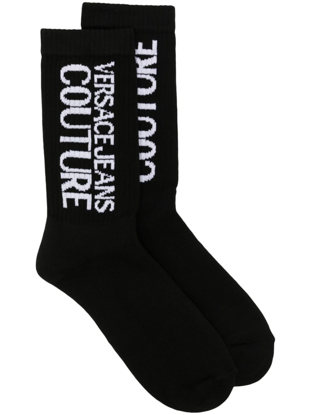 Versace Jeans Couture Socken mit Logo-Print - Schwarz von Versace Jeans Couture