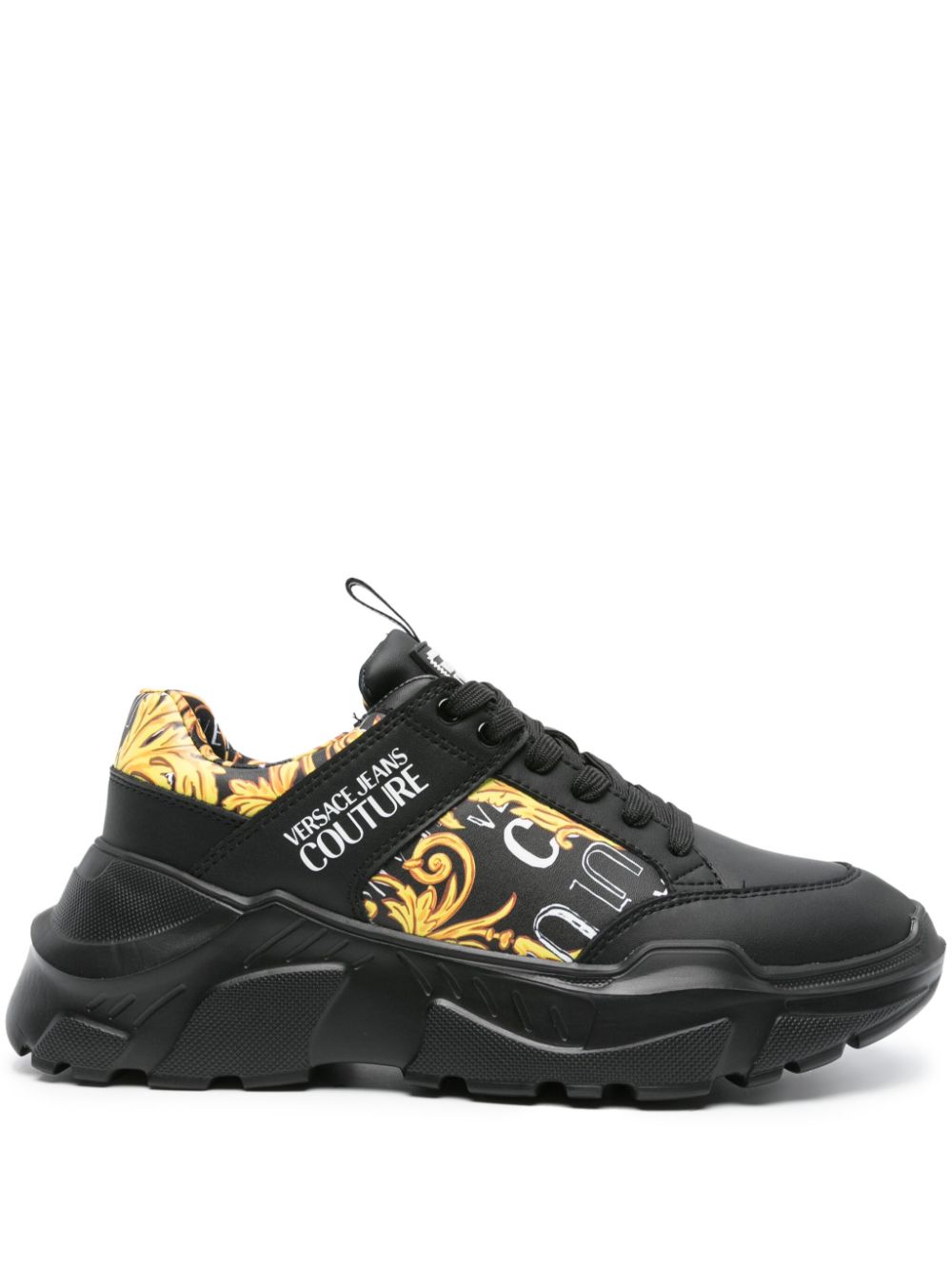 Versace Jeans Couture Speedtrack Sneakers mit Baroccoflage-Print - Schwarz von Versace Jeans Couture