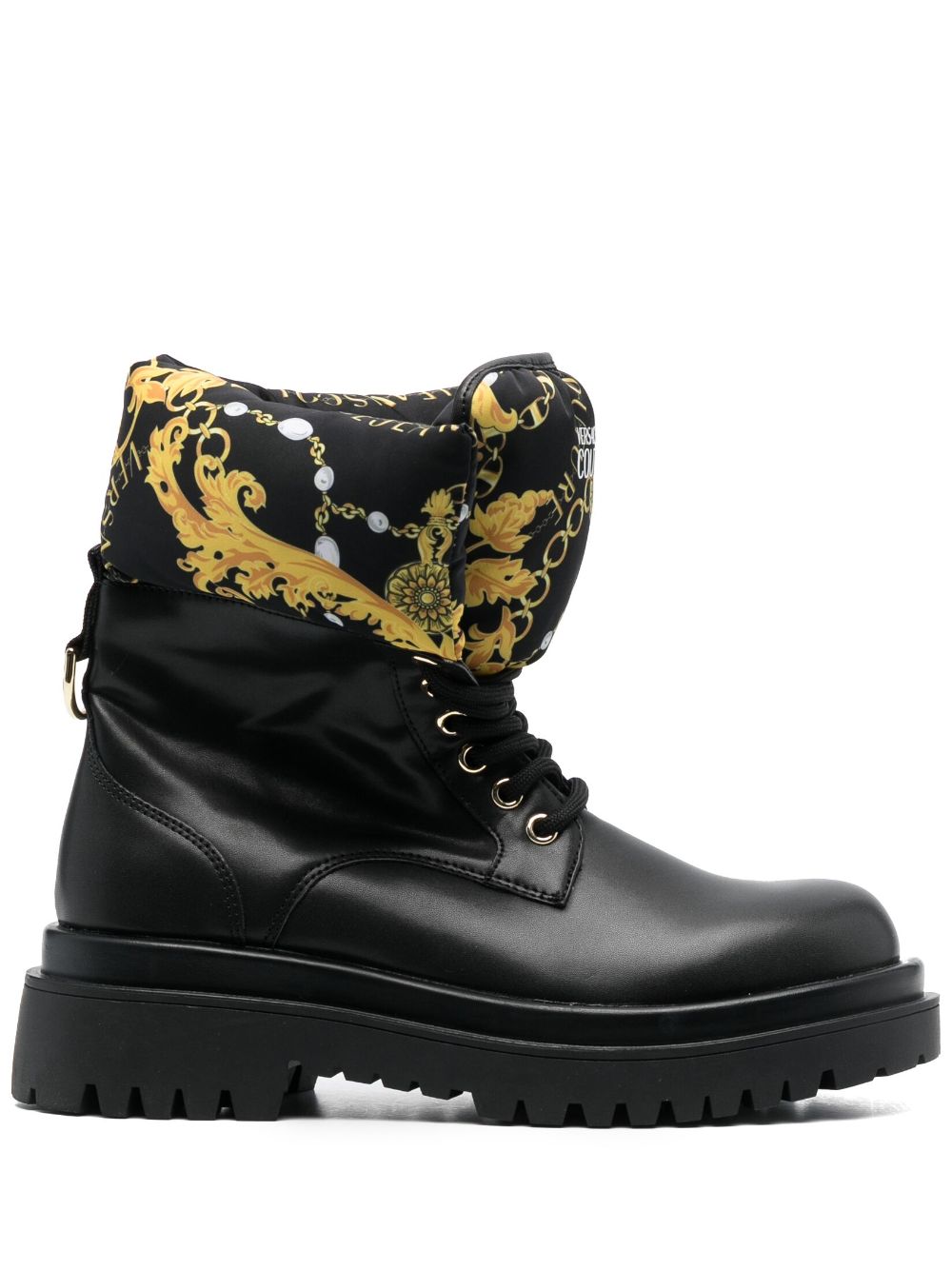 Versace Jeans Couture Stiefel mit Logo-Print - Schwarz von Versace Jeans Couture